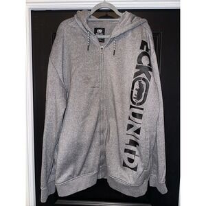 ECKO‎ UNLTD PERFORMANCE GREY FULL ZIP HOODED SWEATSHIRT 3XL